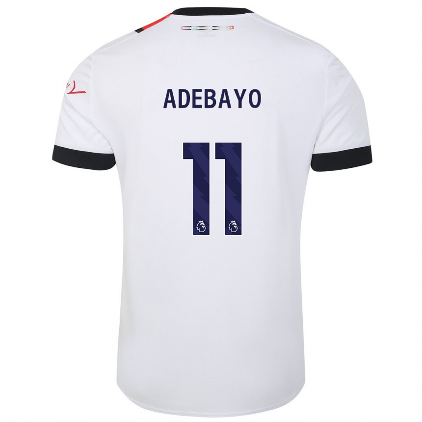 Kids Football Elijah Adebayo #11 White Away Jersey 2023/24 T-Shirt Canada