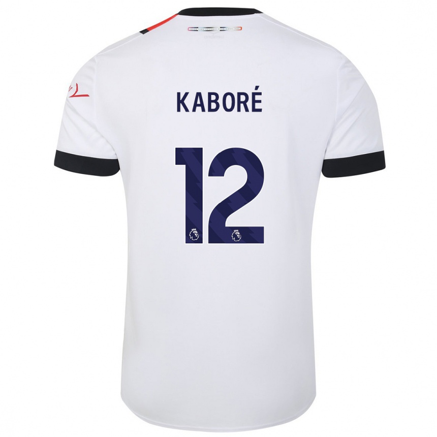 Enfant Football Maillot Issa Kabore #12 Blanc Tenues Extérieur 2023/24 Canada