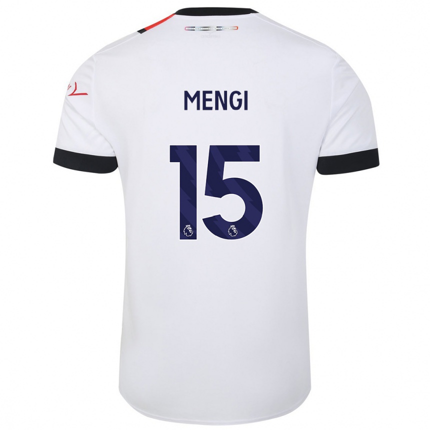 Enfant Football Maillot Teden Mengi #15 Blanc Tenues Extérieur 2023/24 Canada