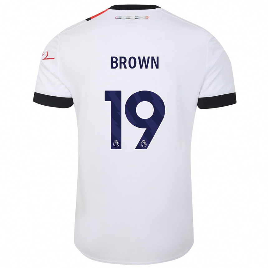 Enfant Football Maillot Jacob Brown #19 Blanc Tenues Extérieur 2023/24 Canada