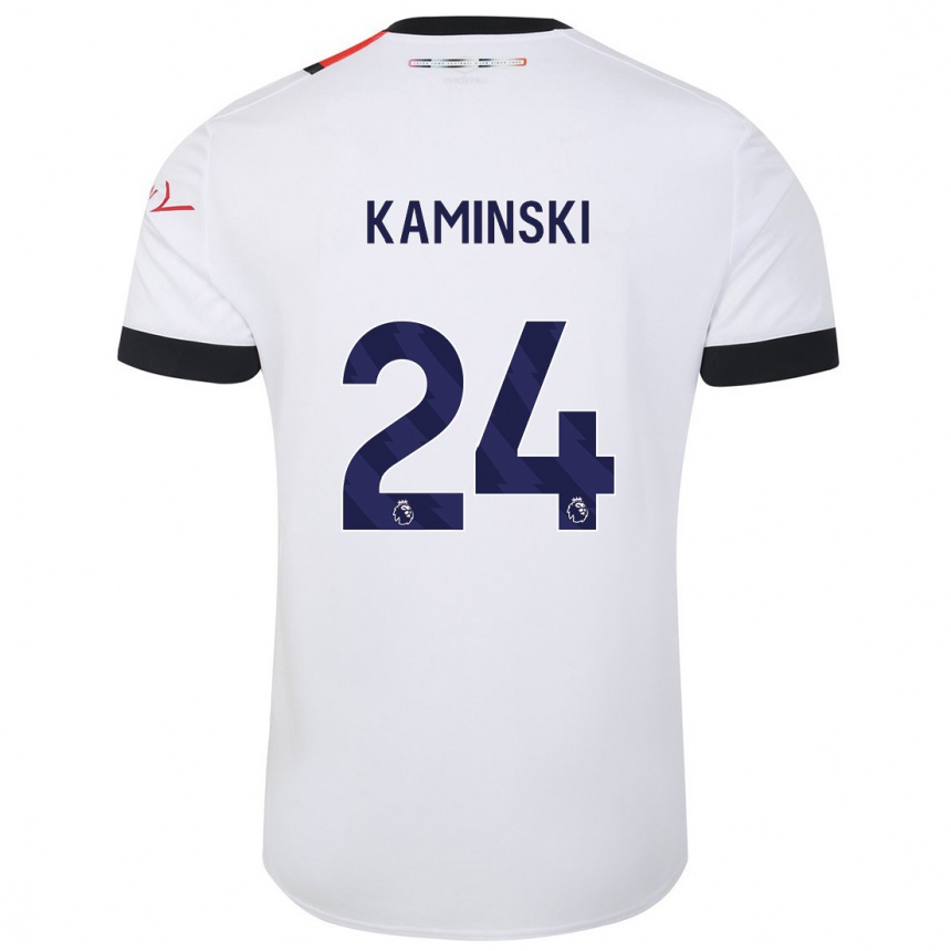 Kids Football Thomas Kaminski #24 White Away Jersey 2023/24 T-Shirt Canada