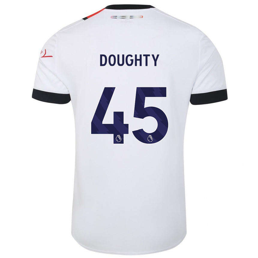 Enfant Football Maillot Alfie Doughty #45 Blanc Tenues Extérieur 2023/24 Canada