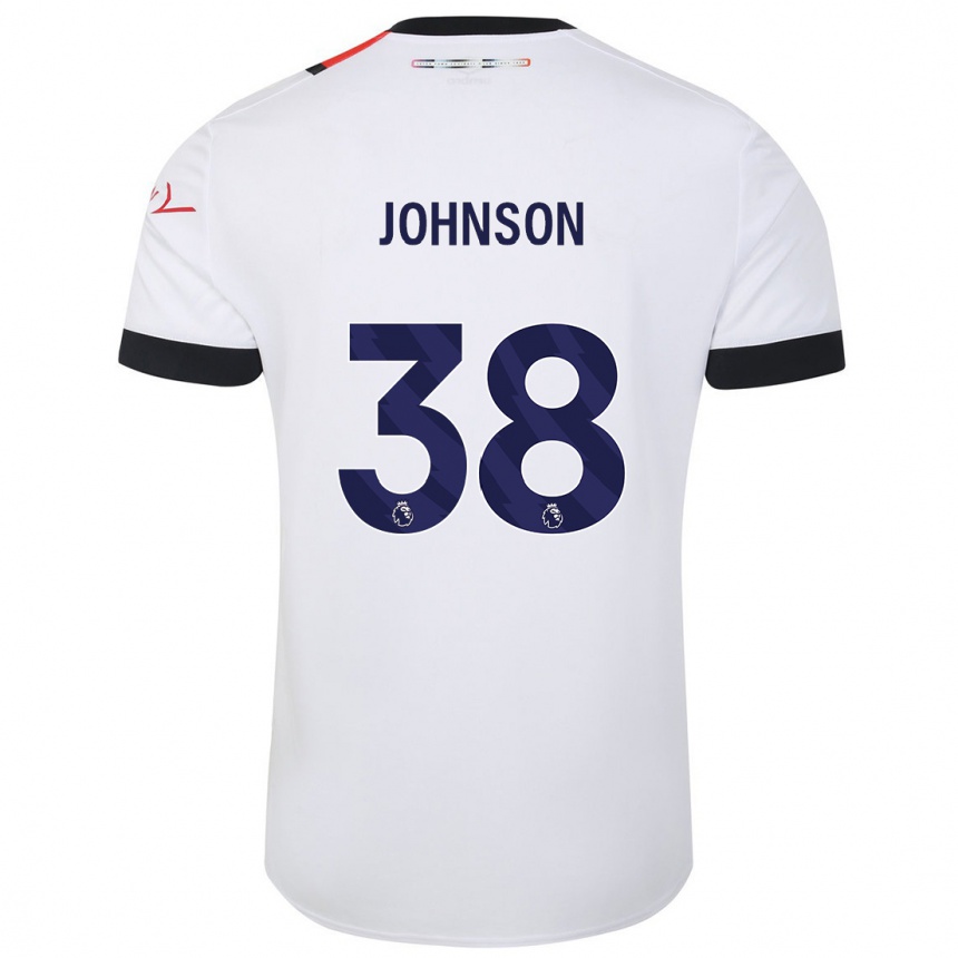 Kids Football Joe Johnson #38 White Away Jersey 2023/24 T-Shirt Canada