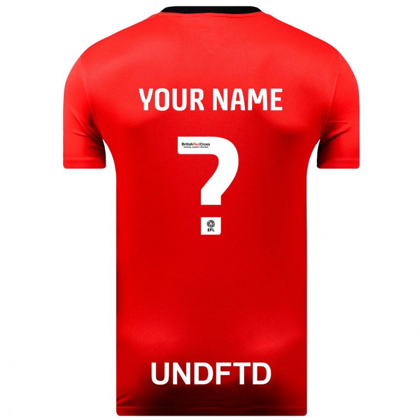 Kids Football Your Name #0 Red Away Jersey 2023/24 T-Shirt Canada