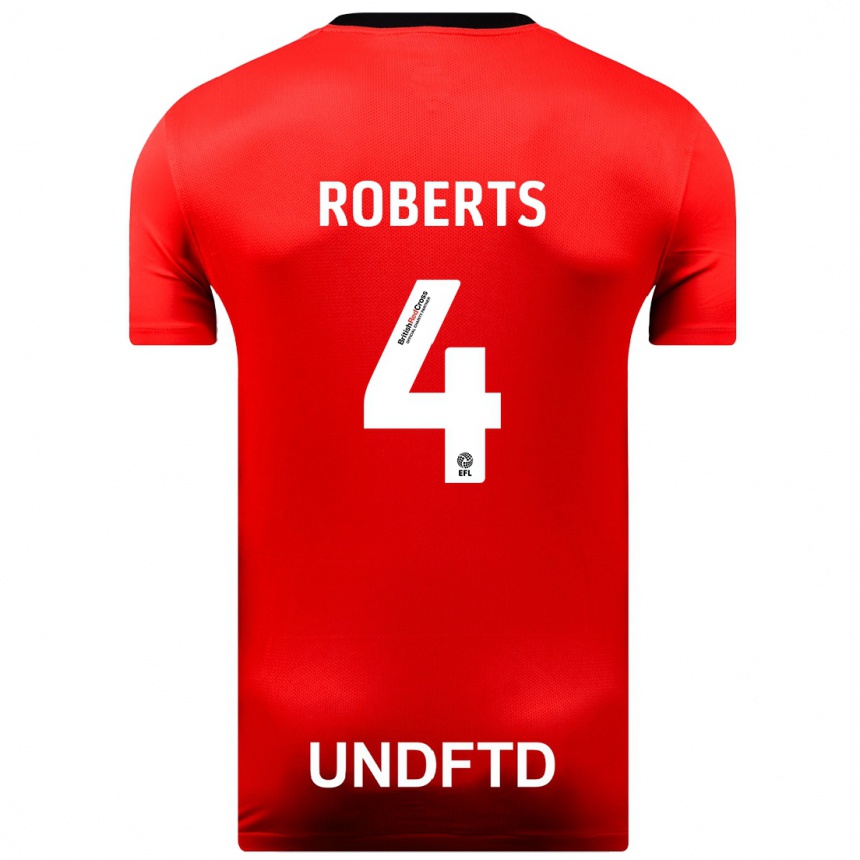 Enfant Football Maillot Marc Roberts #4 Rouge Tenues Extérieur 2023/24 Canada