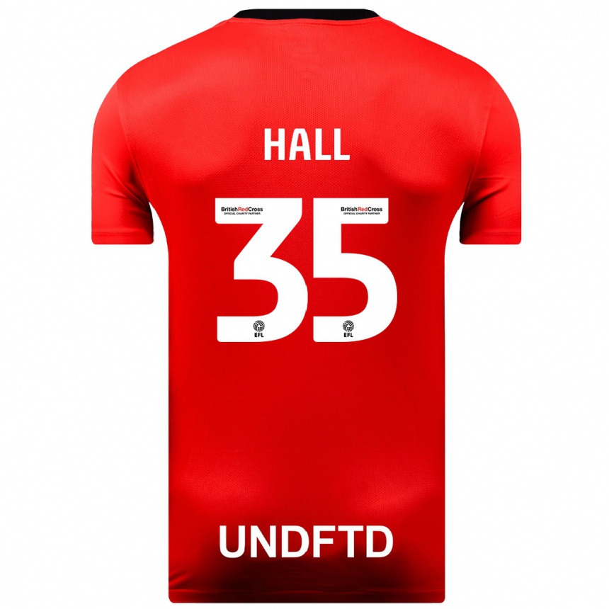 Kids Football George Hall #35 Red Away Jersey 2023/24 T-Shirt Canada