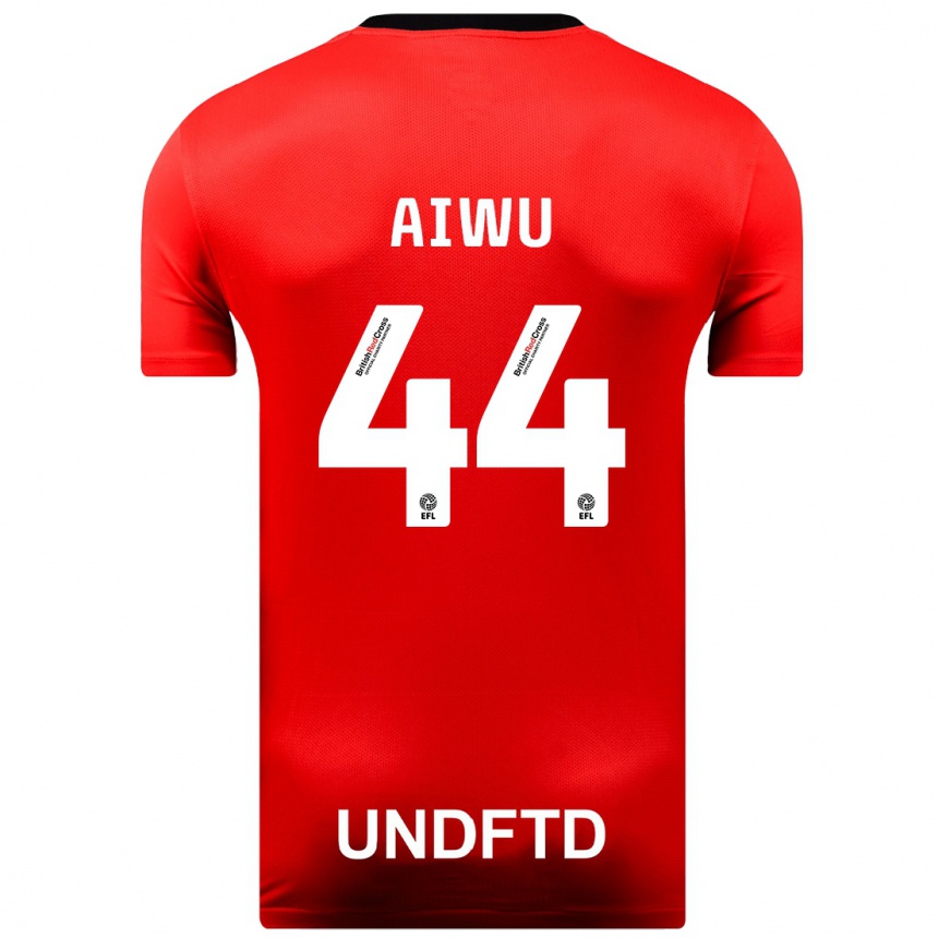 Kids Football Emanuel Aiwu #44 Red Away Jersey 2023/24 T-Shirt Canada