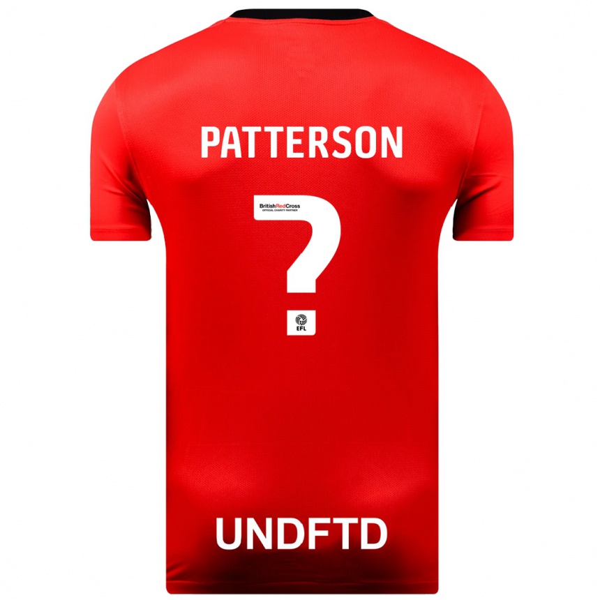 Kids Football Rico Patterson #0 Red Away Jersey 2023/24 T-Shirt Canada