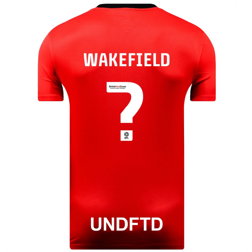 Kids Football Kieran Wakefield #0 Red Away Jersey 2023/24 T-Shirt Canada