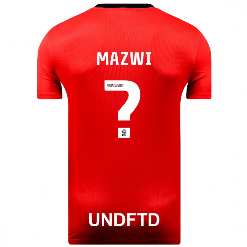 Enfant Football Maillot Menzi Mazwi #0 Rouge Tenues Extérieur 2023/24 Canada