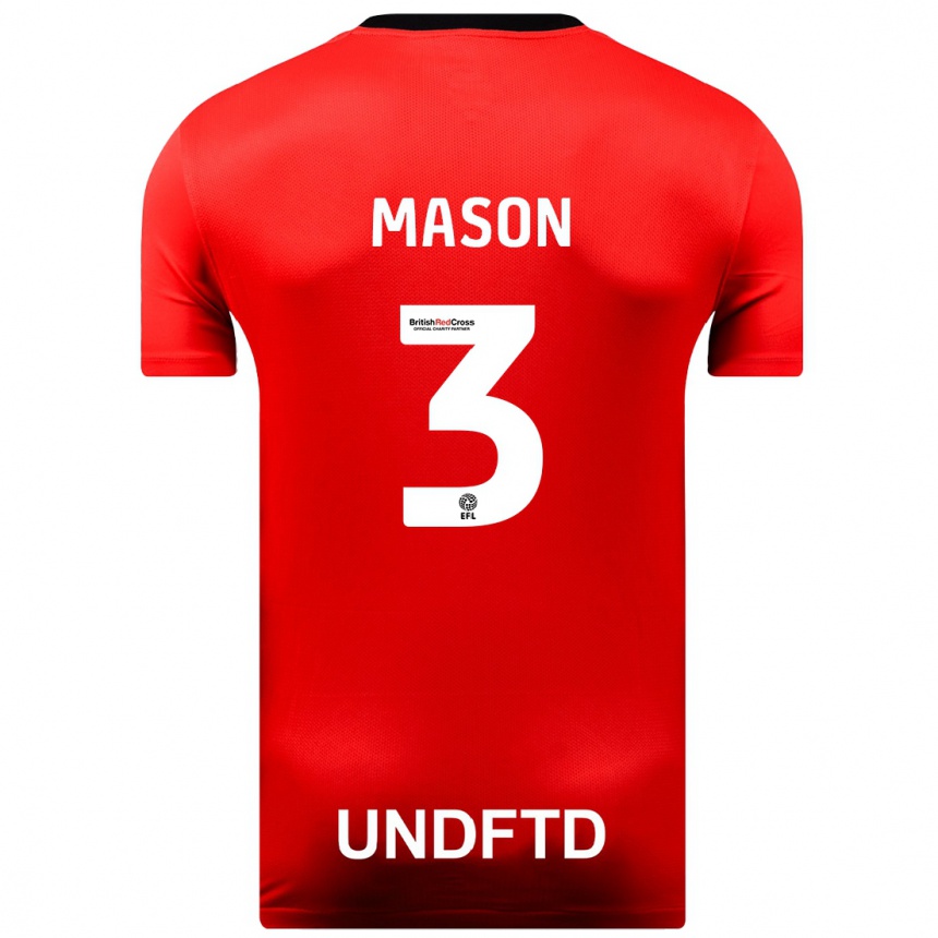 Enfant Football Maillot Ellie Mason #3 Rouge Tenues Extérieur 2023/24 Canada