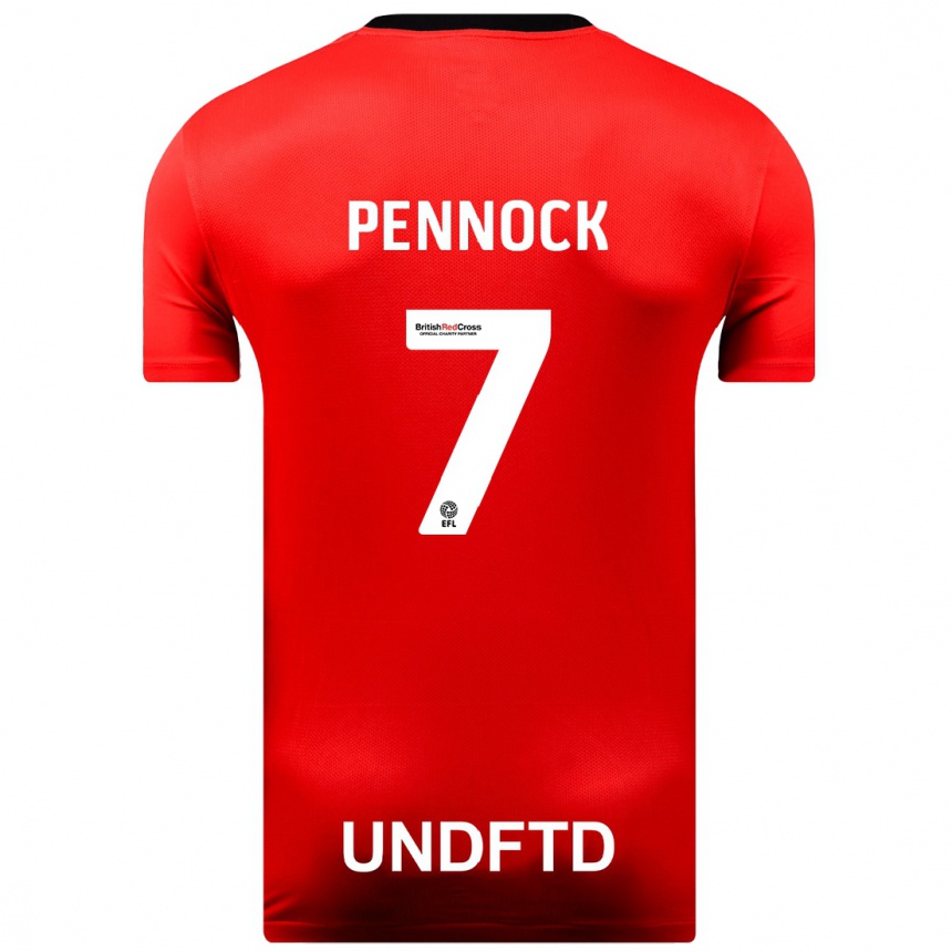 Kids Football Jade Pennock #7 Red Away Jersey 2023/24 T-Shirt Canada