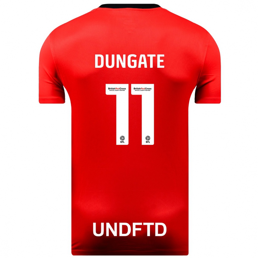 Kids Football Katie Dungate #11 Red Away Jersey 2023/24 T-Shirt Canada