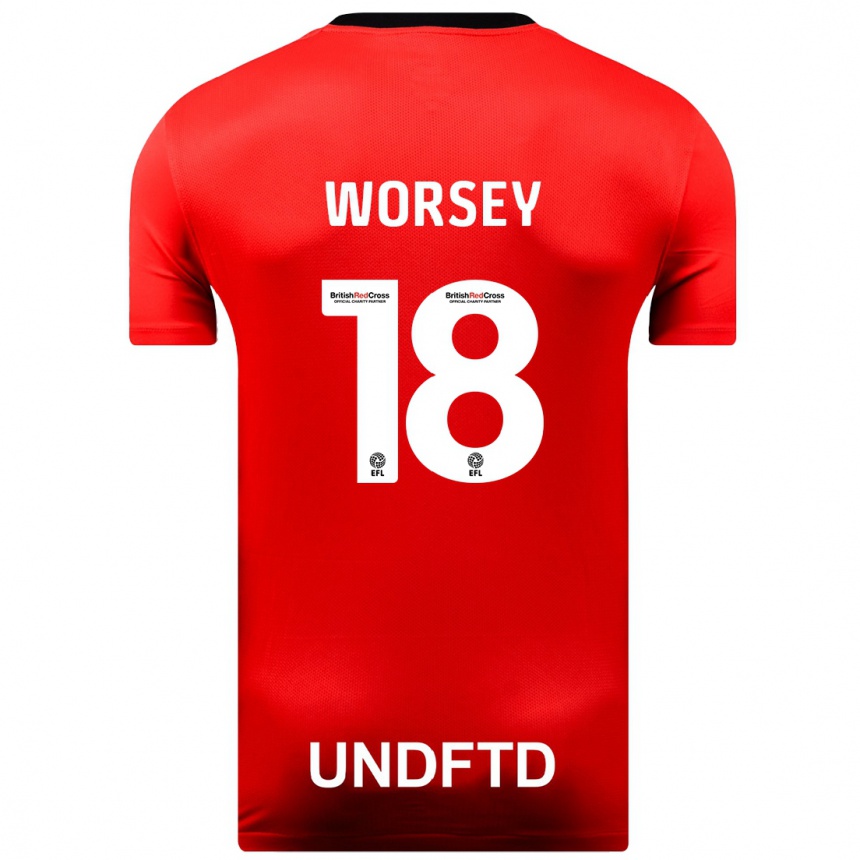 Enfant Football Maillot Louanne Worsey #18 Rouge Tenues Extérieur 2023/24 Canada