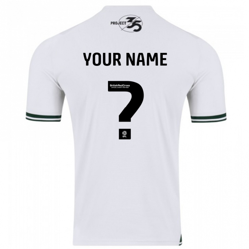 Enfant Football Maillot Votre Nom #0 Blanc Tenues Extérieur 2023/24 Canada