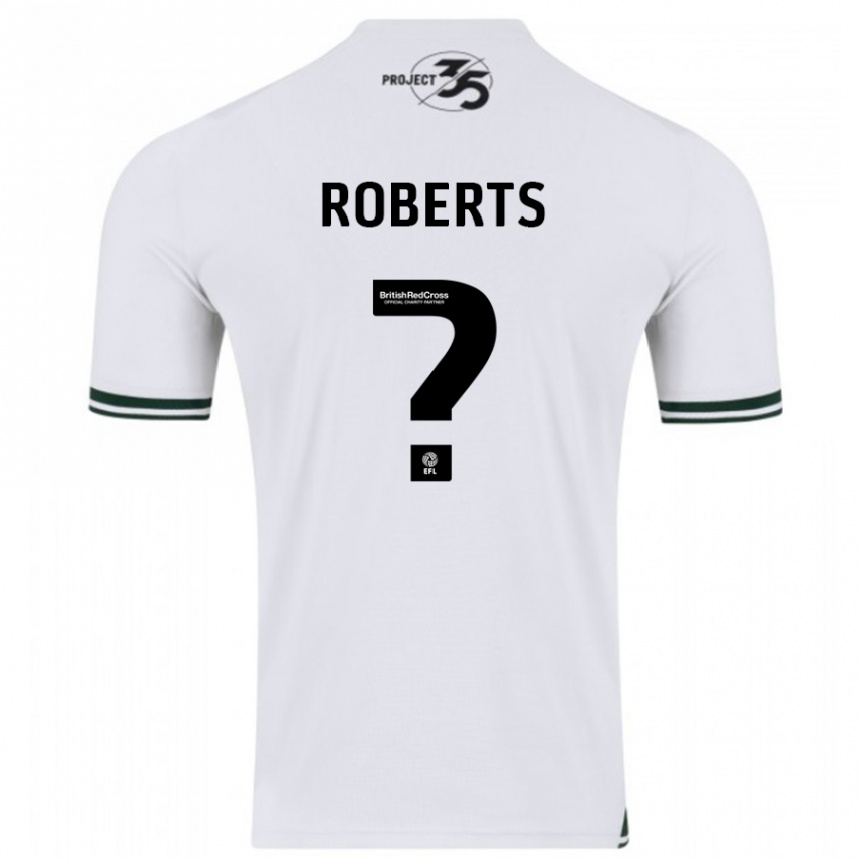 Kids Football Caleb Roberts #0 White Away Jersey 2023/24 T-Shirt Canada