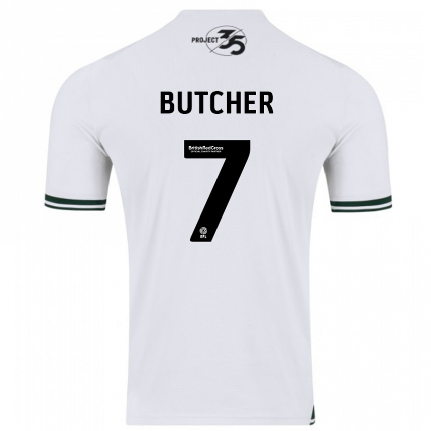 Kids Football Matt Butcher #7 White Away Jersey 2023/24 T-Shirt Canada