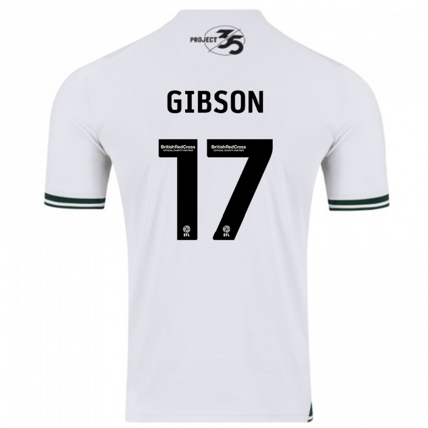 Kids Football Lewis Gibson #17 White Away Jersey 2023/24 T-Shirt Canada