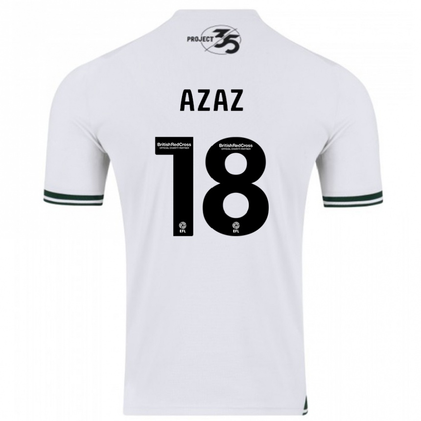 Kids Football Finn Azaz #18 White Away Jersey 2023/24 T-Shirt Canada