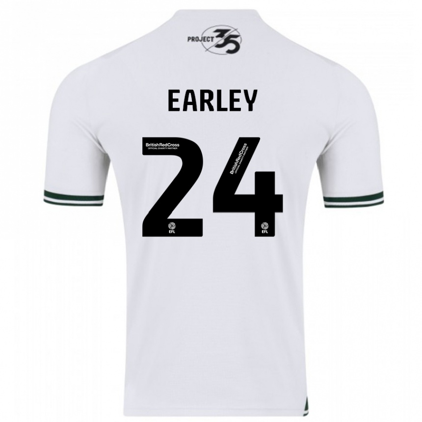 Kids Football Saxon Earley #24 White Away Jersey 2023/24 T-Shirt Canada