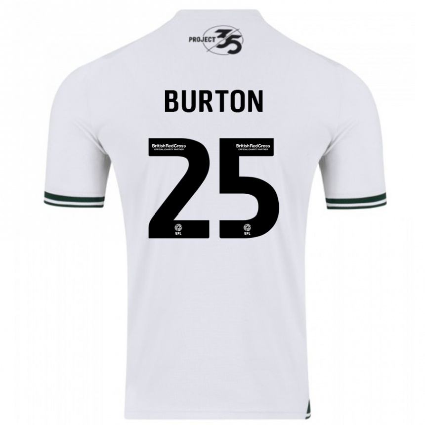 Kids Football Callum Burton #25 White Away Jersey 2023/24 T-Shirt Canada