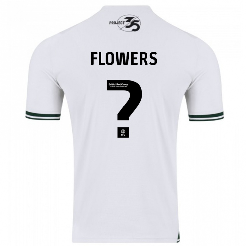 Kids Football Lewis Flowers #0 White Away Jersey 2023/24 T-Shirt Canada