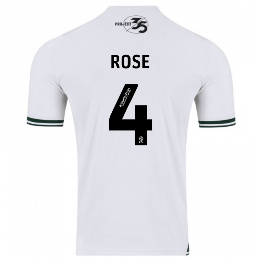 Kids Football Jemma Rose #4 White Away Jersey 2023/24 T-Shirt Canada