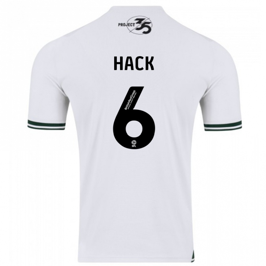 Kids Football Lucy Hack #6 White Away Jersey 2023/24 T-Shirt Canada