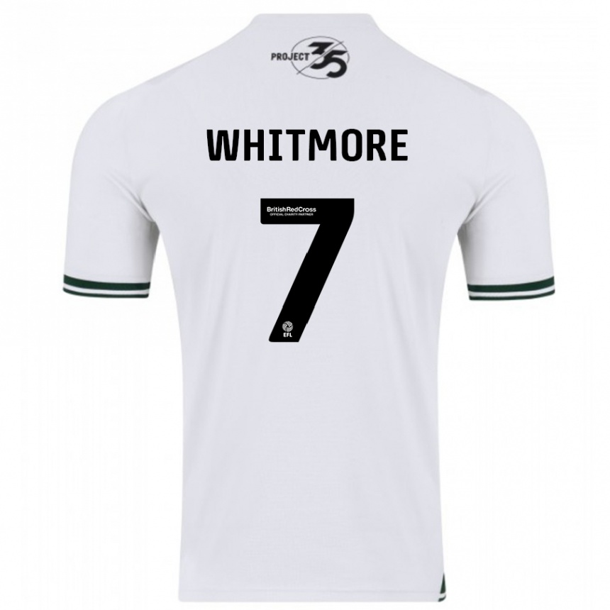 Kids Football Charlotte Whitmore #7 White Away Jersey 2023/24 T-Shirt Canada