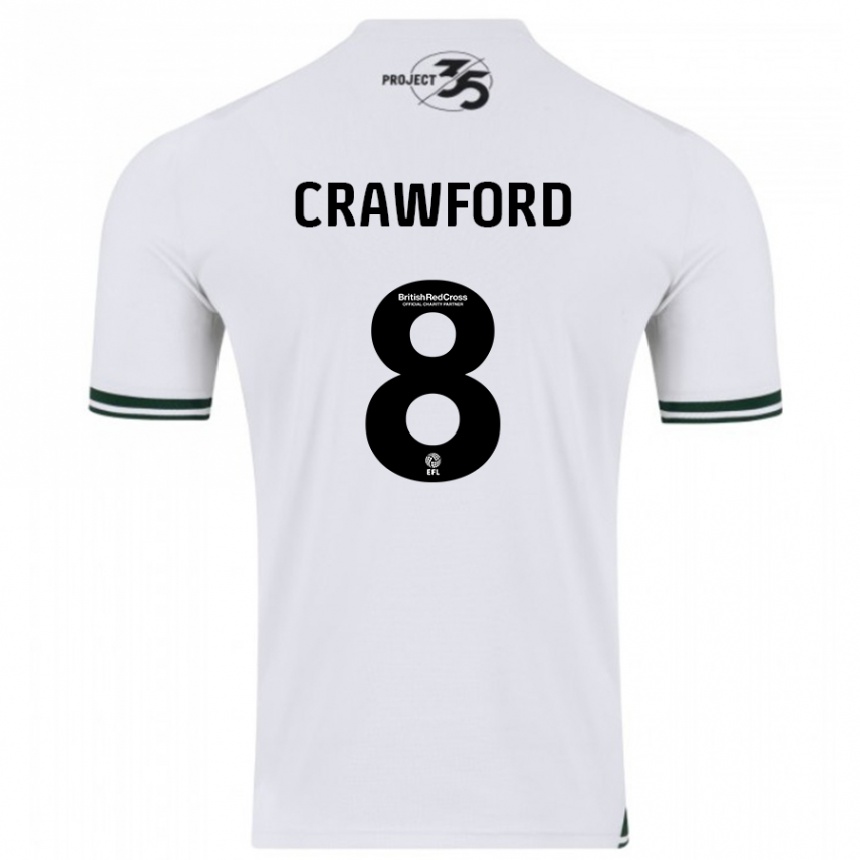 Kids Football Imy Crawford #8 White Away Jersey 2023/24 T-Shirt Canada