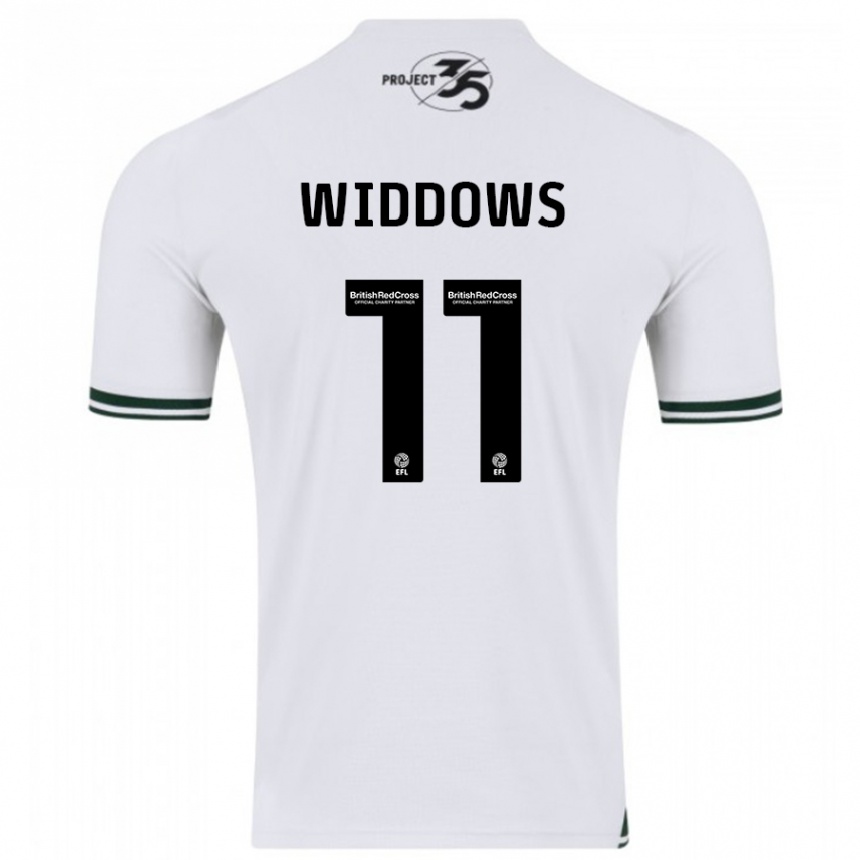 Kids Football Jade Widdows #11 White Away Jersey 2023/24 T-Shirt Canada