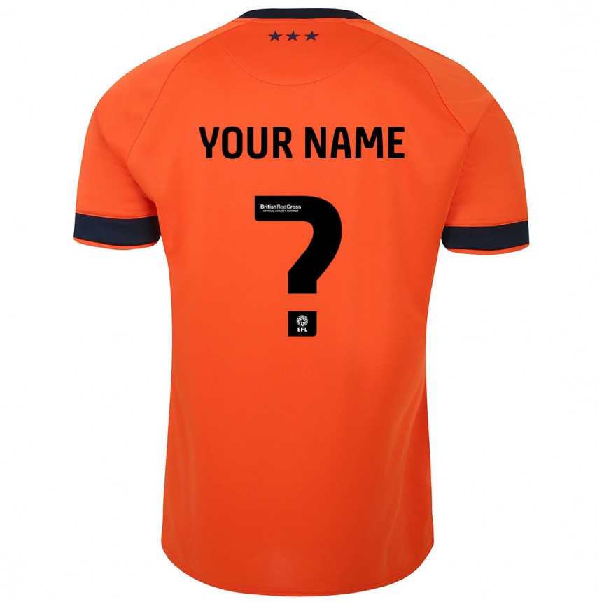 Kids Football Your Name #0 Orange Away Jersey 2023/24 T-Shirt Canada