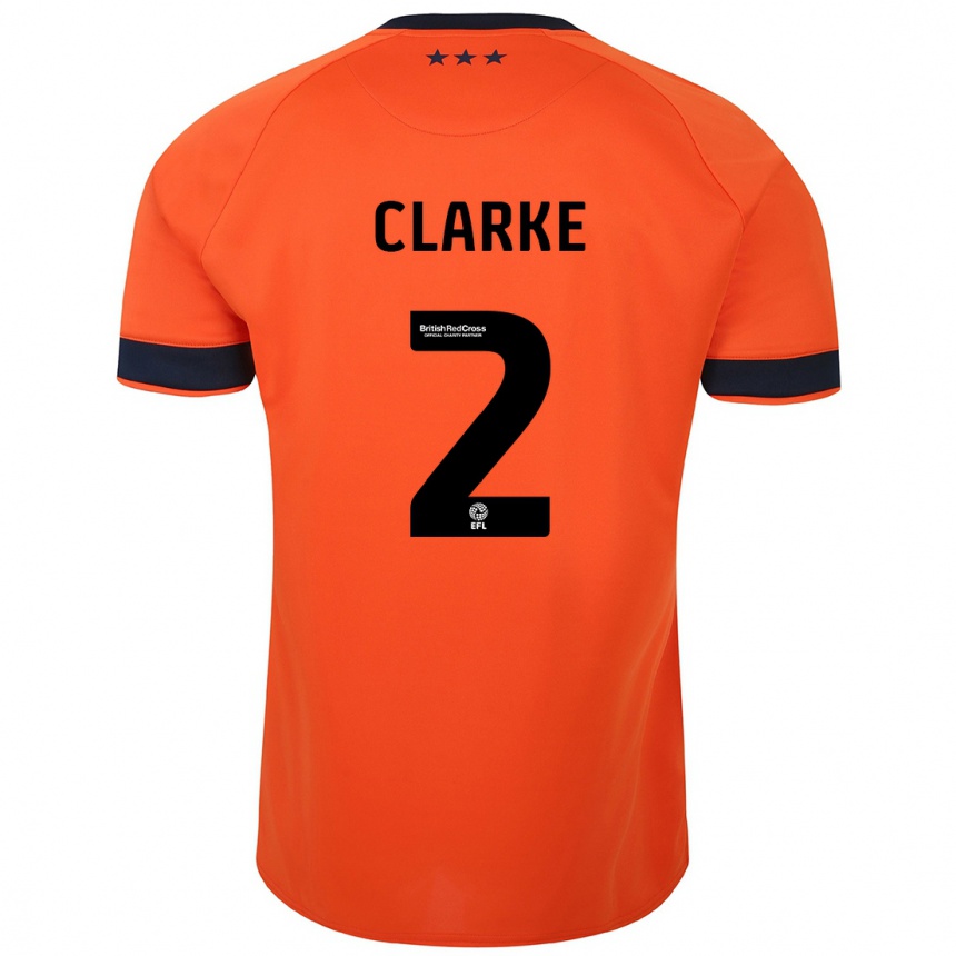 Kids Football Harry Clarke #2 Orange Away Jersey 2023/24 T-Shirt Canada