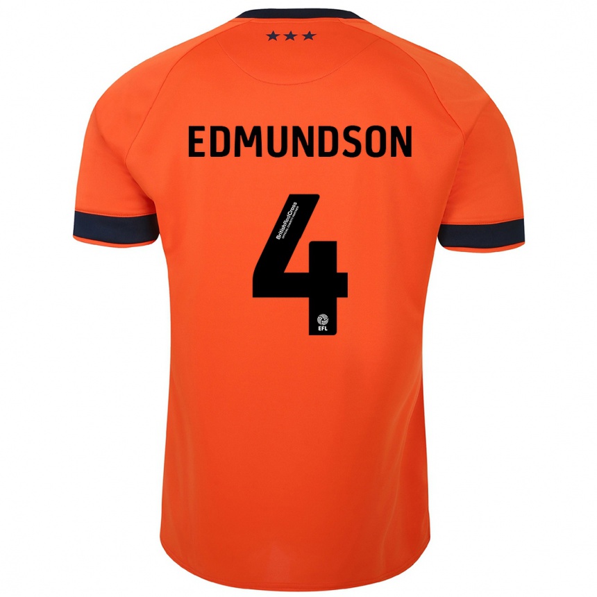 Kids Football George Edmundson #4 Orange Away Jersey 2023/24 T-Shirt Canada