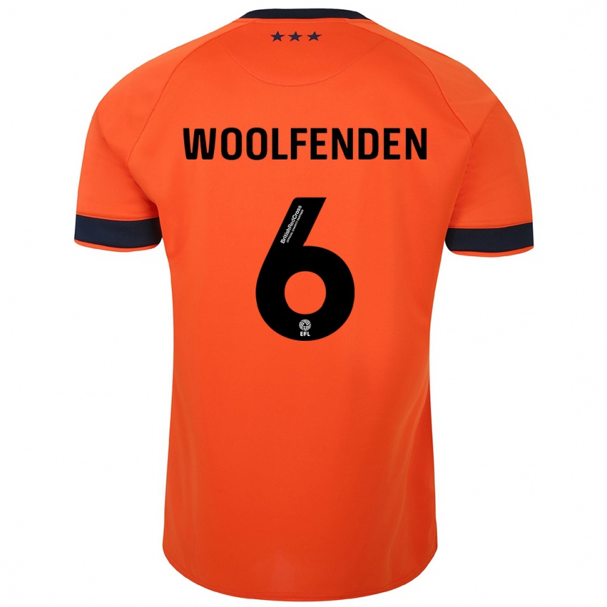 Kids Football Luke Woolfenden #6 Orange Away Jersey 2023/24 T-Shirt Canada