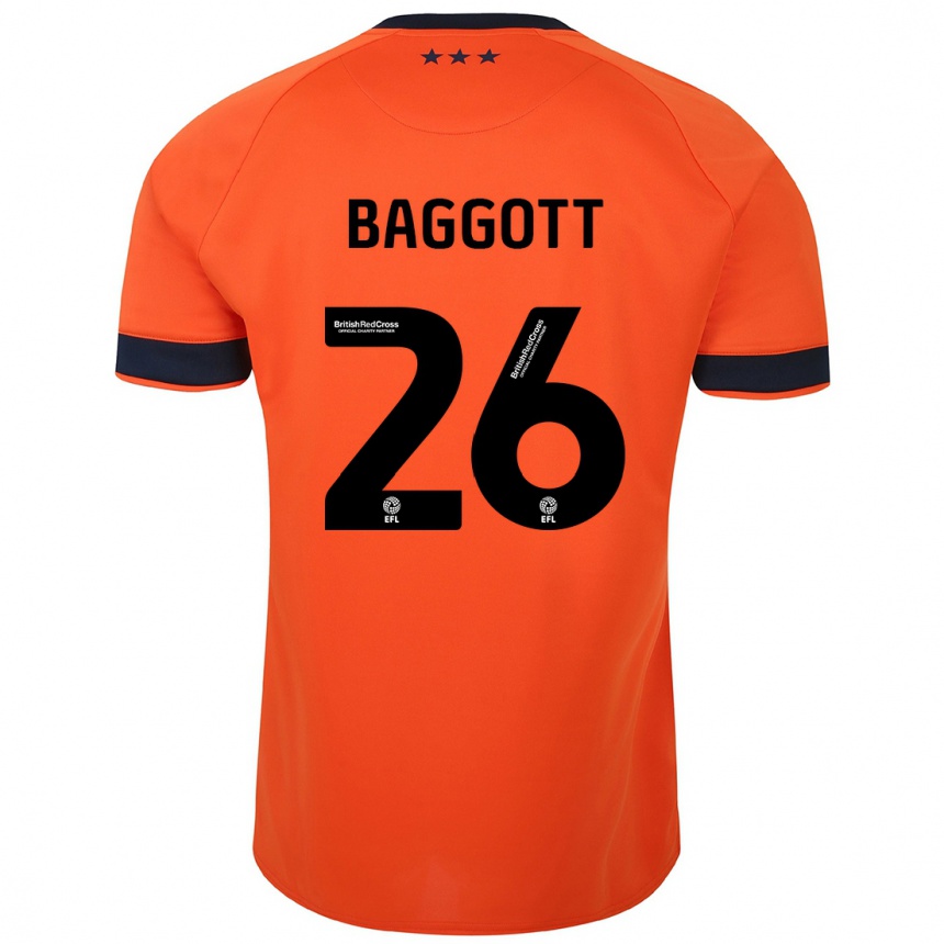 Kids Football Elkan Baggott #26 Orange Away Jersey 2023/24 T-Shirt Canada