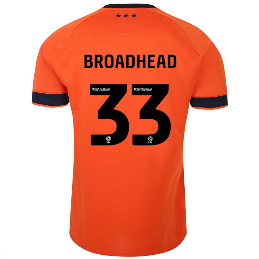 Enfant Football Maillot Nathan Broadhead #33 Orange Tenues Extérieur 2023/24 Canada