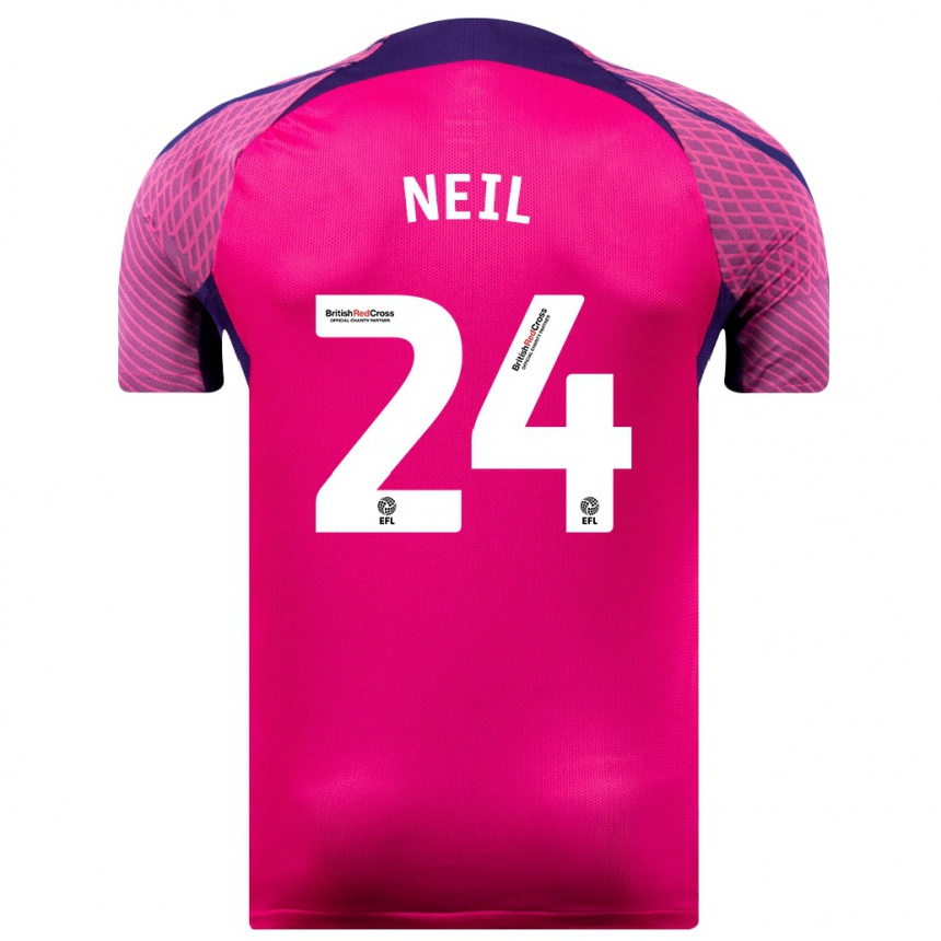 Enfant Football Maillot Dan Neil #24 Violet Tenues Extérieur 2023/24 Canada