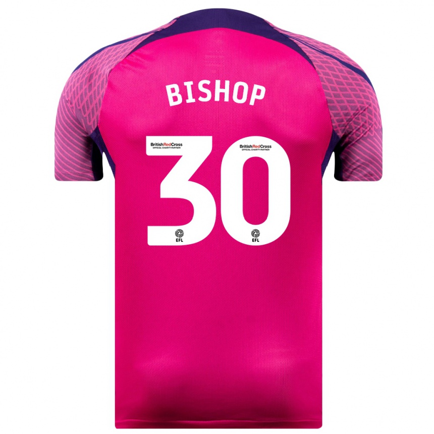 Kids Football Nathan Bishop #30 Purple Away Jersey 2023/24 T-Shirt Canada