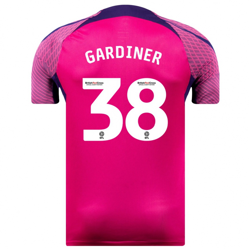 Kids Football Harry Gardiner #38 Purple Away Jersey 2023/24 T-Shirt Canada