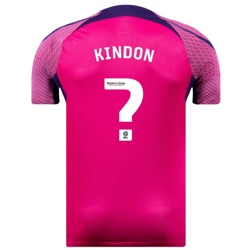 Kids Football Ben Kindon #0 Purple Away Jersey 2023/24 T-Shirt Canada