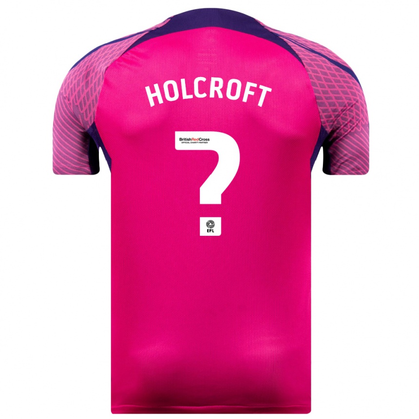 Kids Football Finlay Holcroft #0 Purple Away Jersey 2023/24 T-Shirt Canada