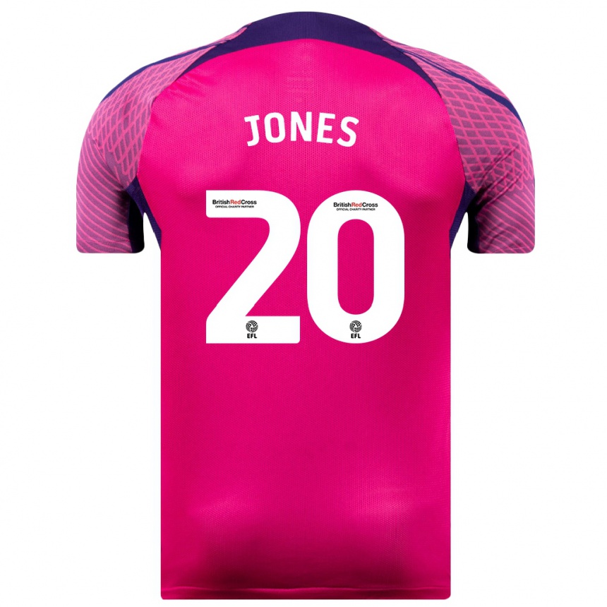 Kids Football Ellen Jones #20 Purple Away Jersey 2023/24 T-Shirt Canada