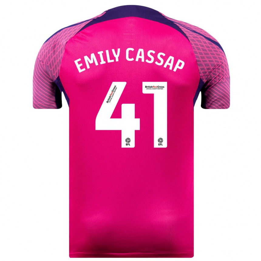 Enfant Football Maillot Emily Cassap #41 Violet Tenues Extérieur 2023/24 Canada