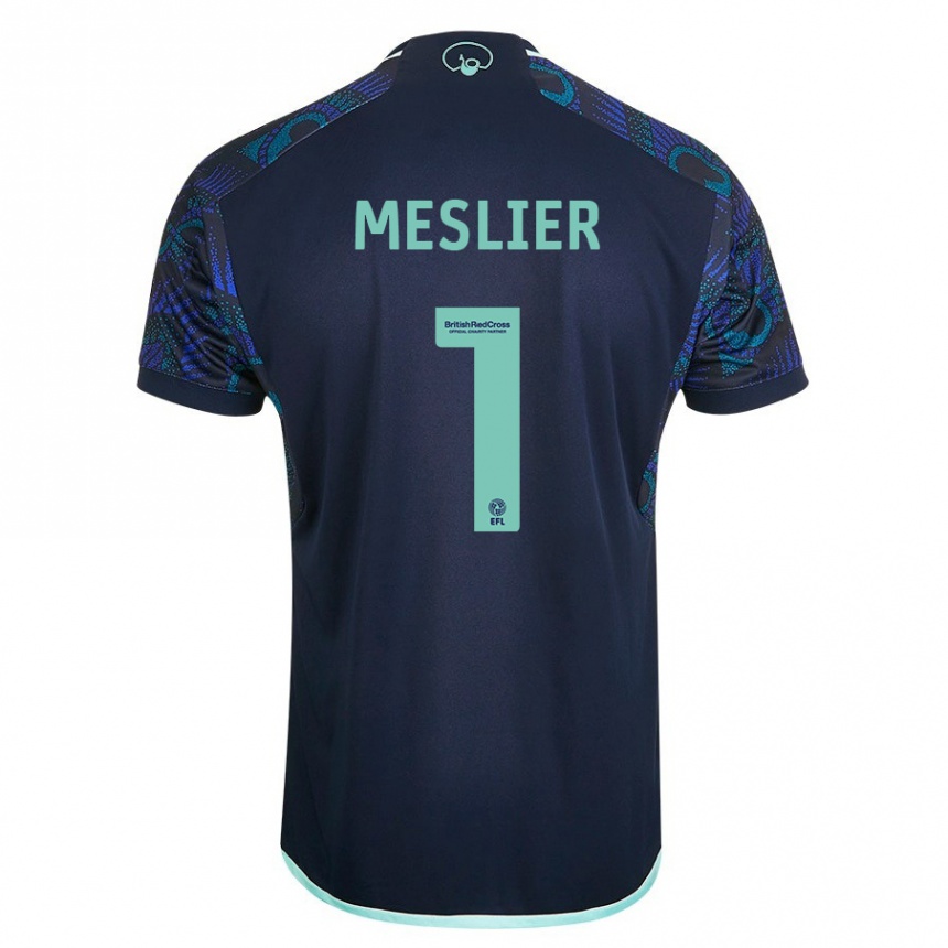 Enfant Football Maillot Illan Meslier #1 Bleu Tenues Extérieur 2023/24 Canada