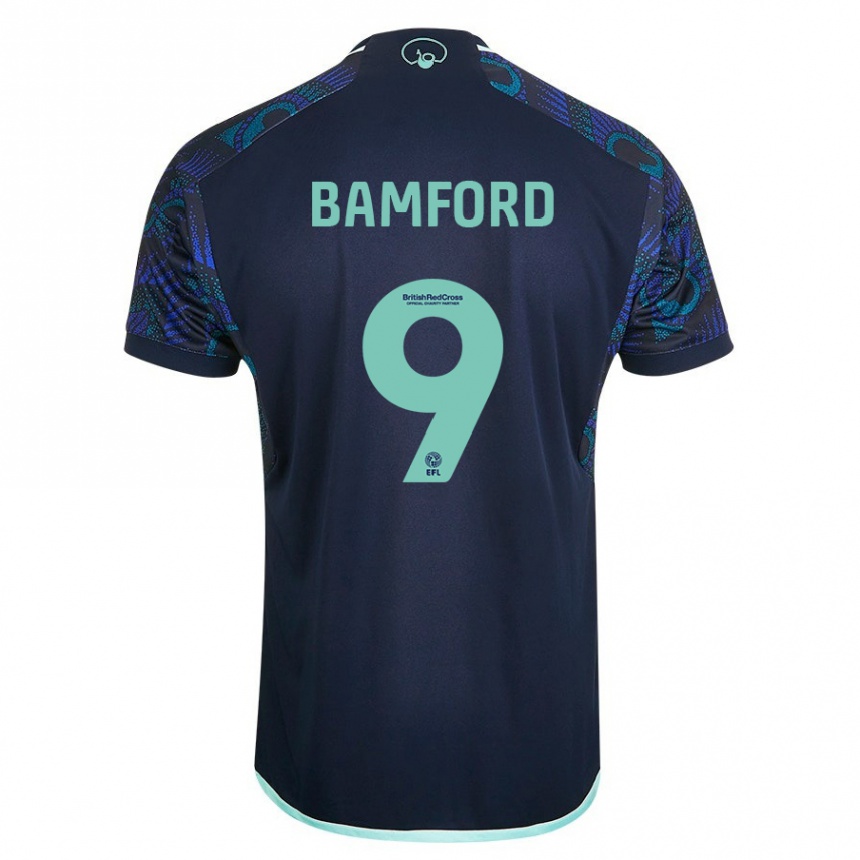 Kids Football Patrick Bamford #9 Blue Away Jersey 2023/24 T-Shirt Canada