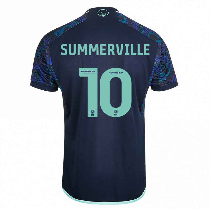 Enfant Football Maillot Crysencio Summerville #10 Bleu Tenues Extérieur 2023/24 Canada