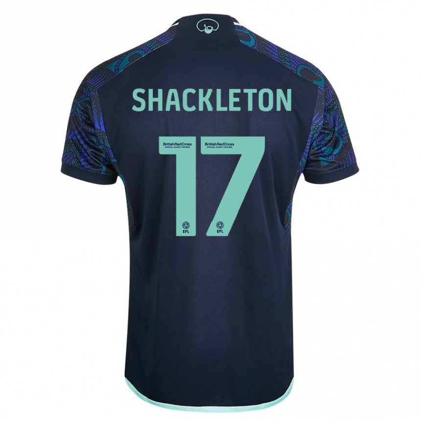 Kids Football Jamie Shackleton #17 Blue Away Jersey 2023/24 T-Shirt Canada