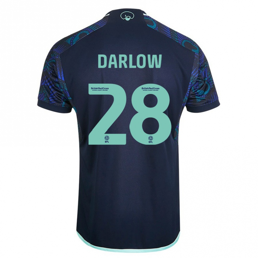 Kids Football Karl Darlow #28 Blue Away Jersey 2023/24 T-Shirt Canada