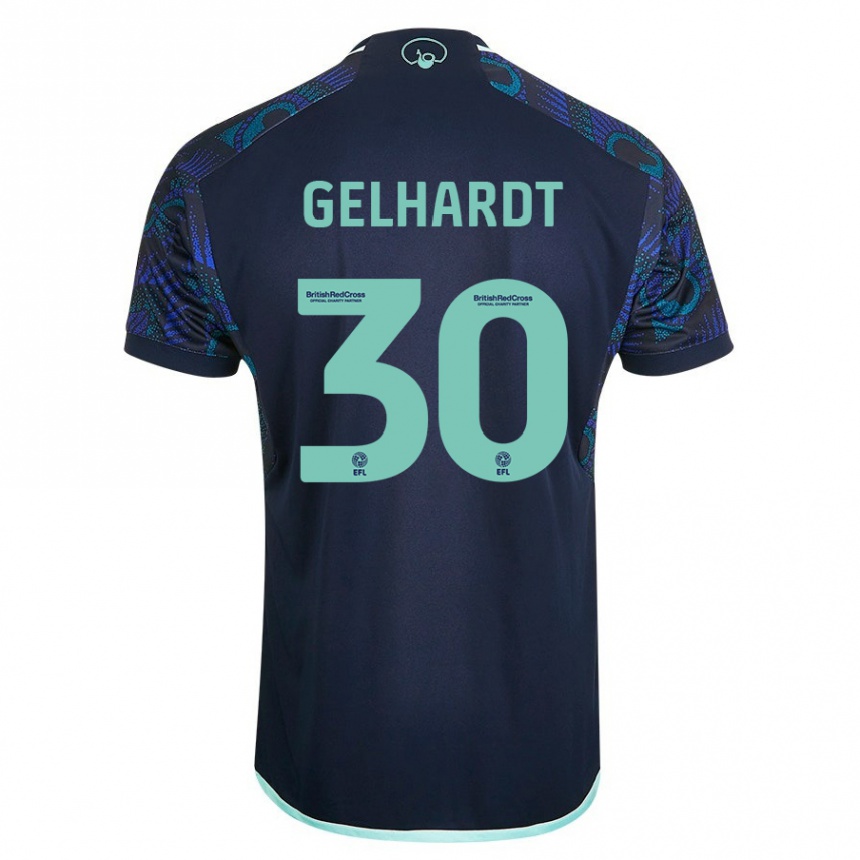 Enfant Football Maillot Joe Gelhardt #30 Bleu Tenues Extérieur 2023/24 Canada